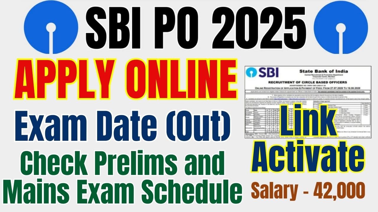 SBI PO 2025 Exam Date Out Apply Online Link Check Prelims And Mains