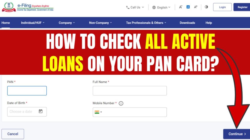 Check All Active Loan On Your Pan Card