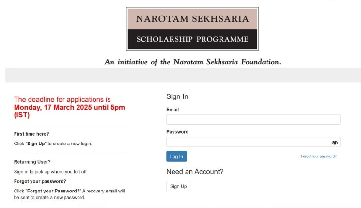 narotma sign up min